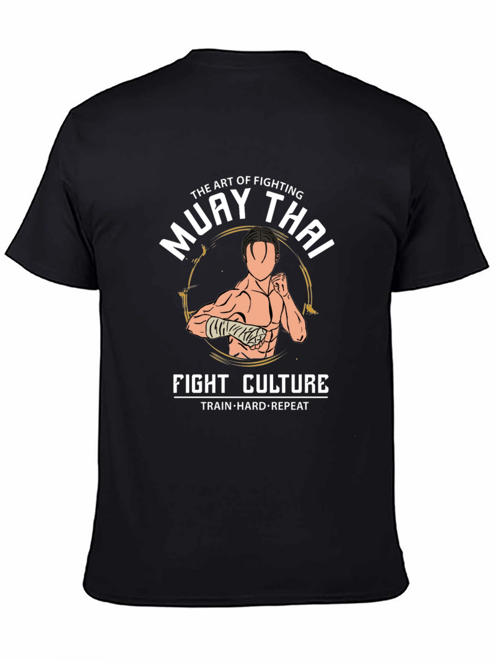 Muay Thai Fight Culture T-Shirt - Train Hard Repeat
