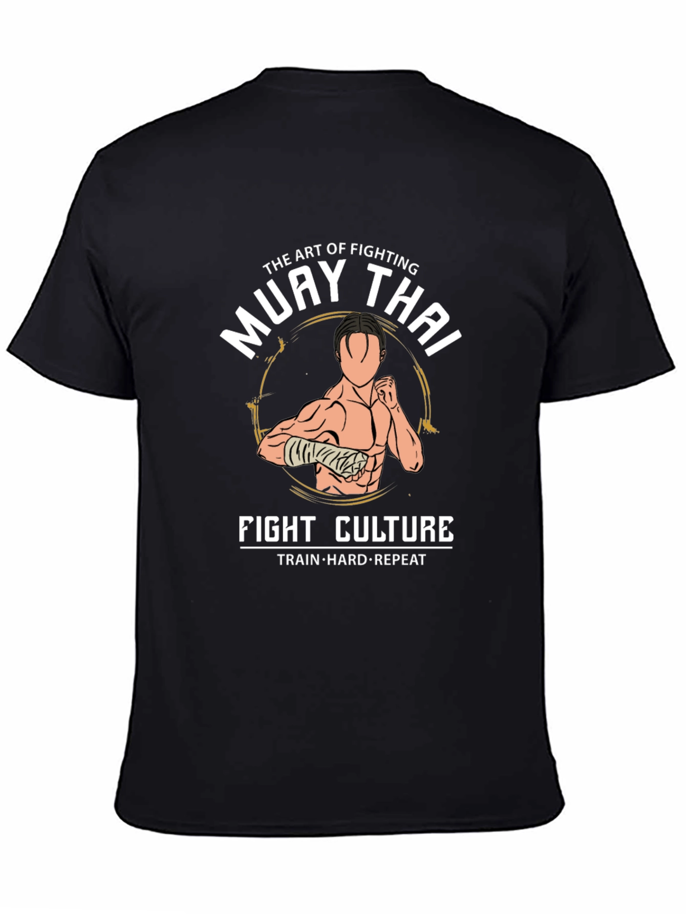 Muay Thai Fight Culture T-Shirt - Train Hard Repeat
