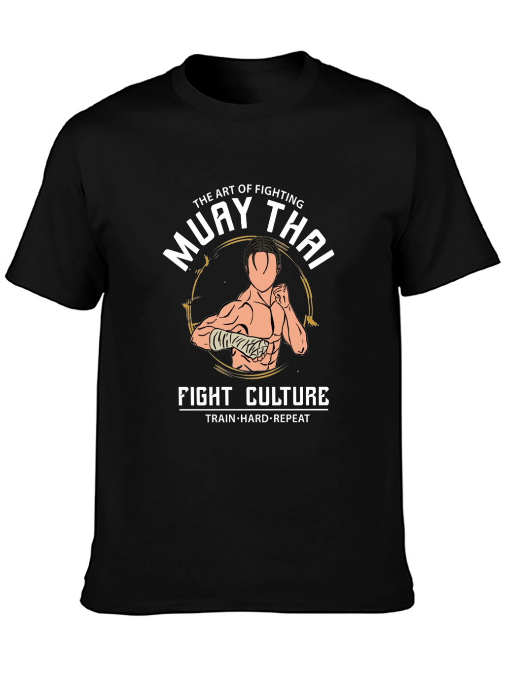 Muay Thai Fight Culture T-Shirt - Train Hard Repeat