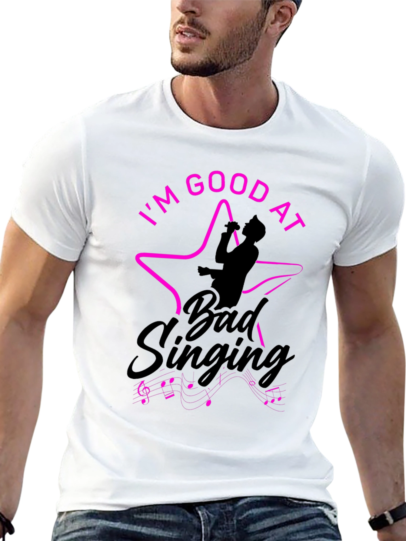 Im Good At Bad Singing Black T-Shirt