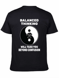 Balanced Thinking Yin Yang Bonsai Tree Graphic T-Shirt