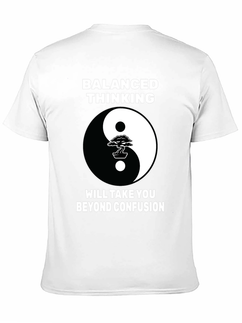 Balanced Thinking Yin Yang Bonsai Tree Graphic T-Shirt