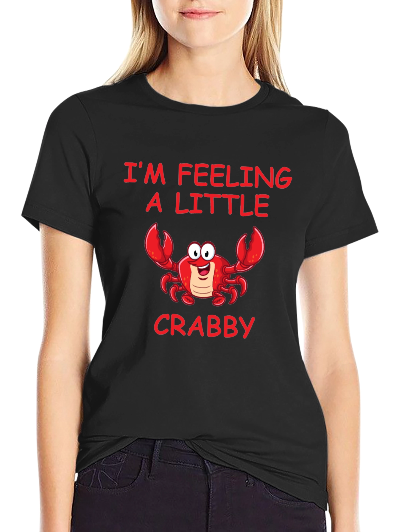 Feeling Crabby Graphic Tee - Black Cotton Shirt