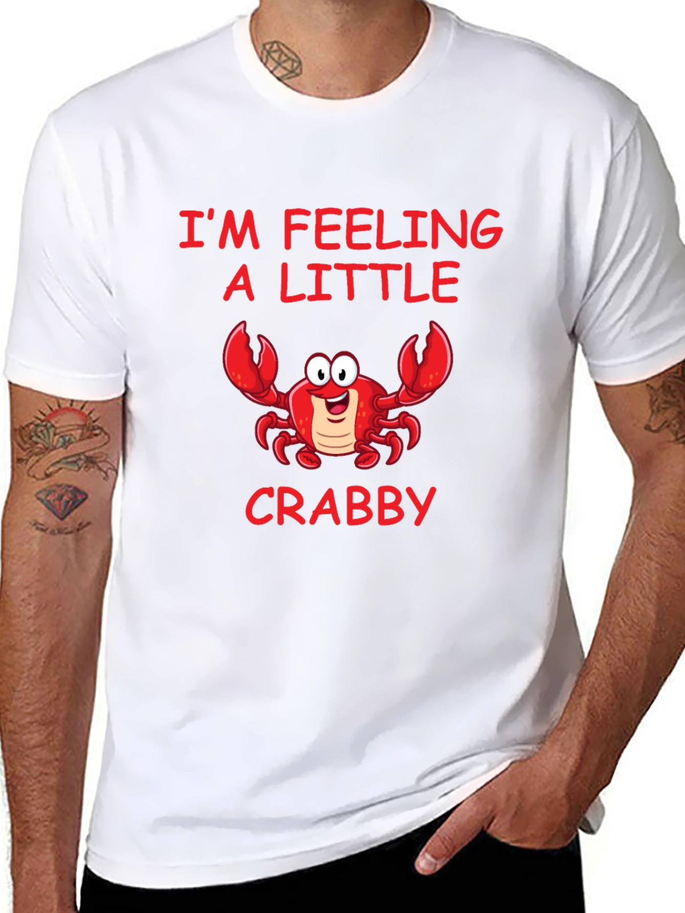 Feeling Crabby Graphic Tee - Black Cotton Shirt