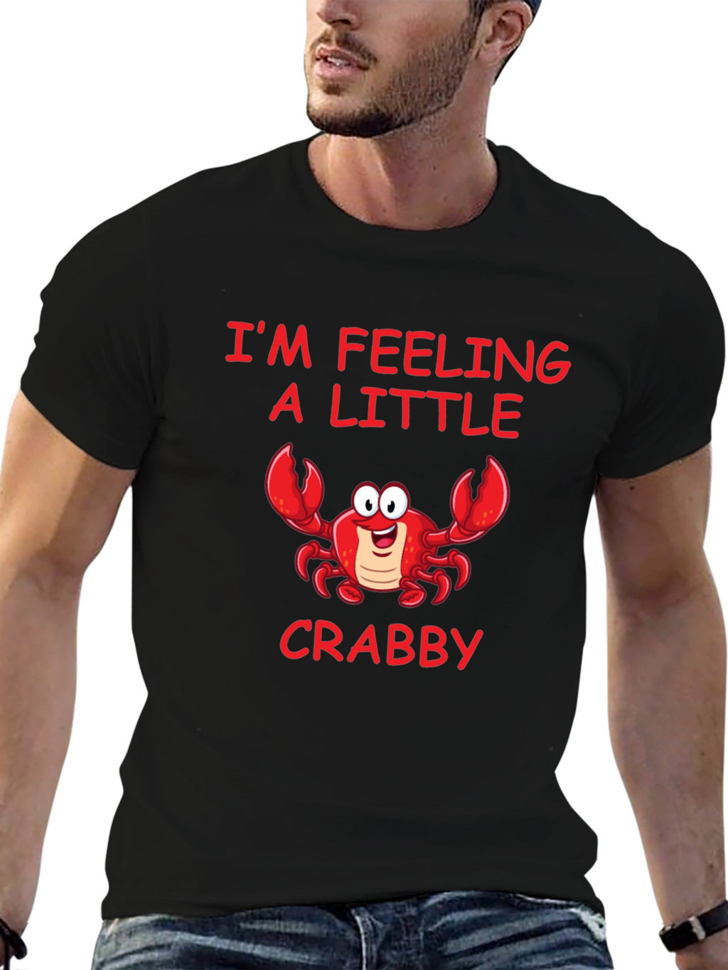 Feeling Crabby Graphic Tee - Black Cotton Shirt