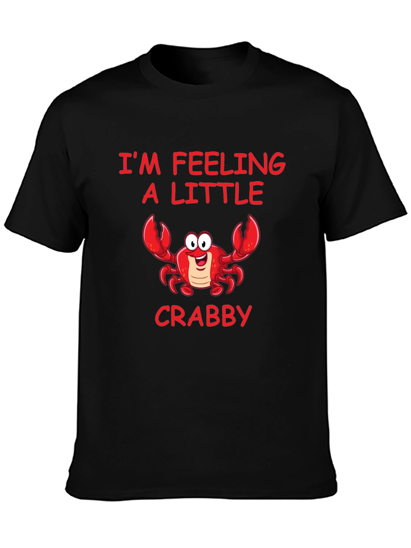Feeling Crabby Graphic Tee - Black Cotton Shirt