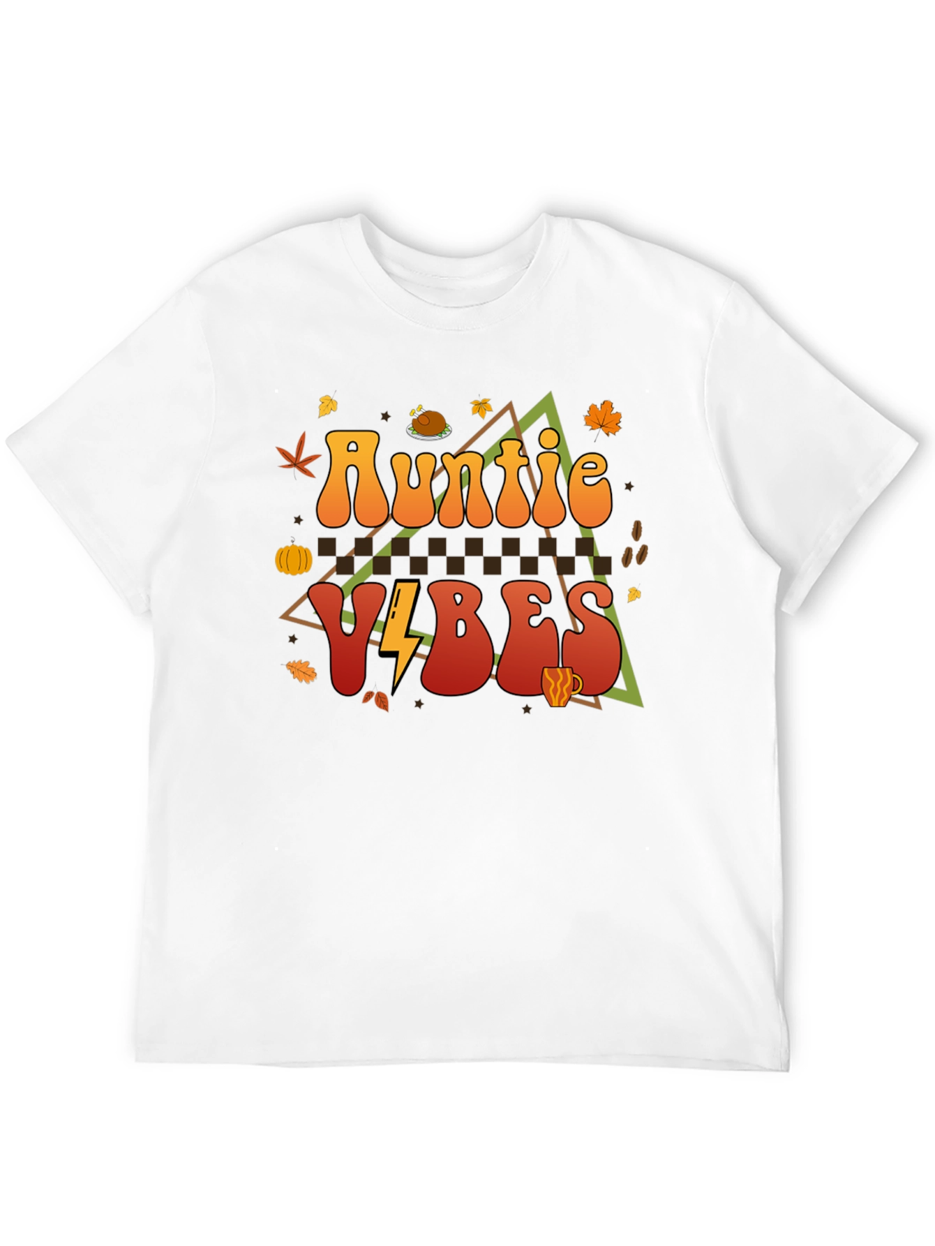 Auntie Vibes Thanksgiving Graphic T-Shirt