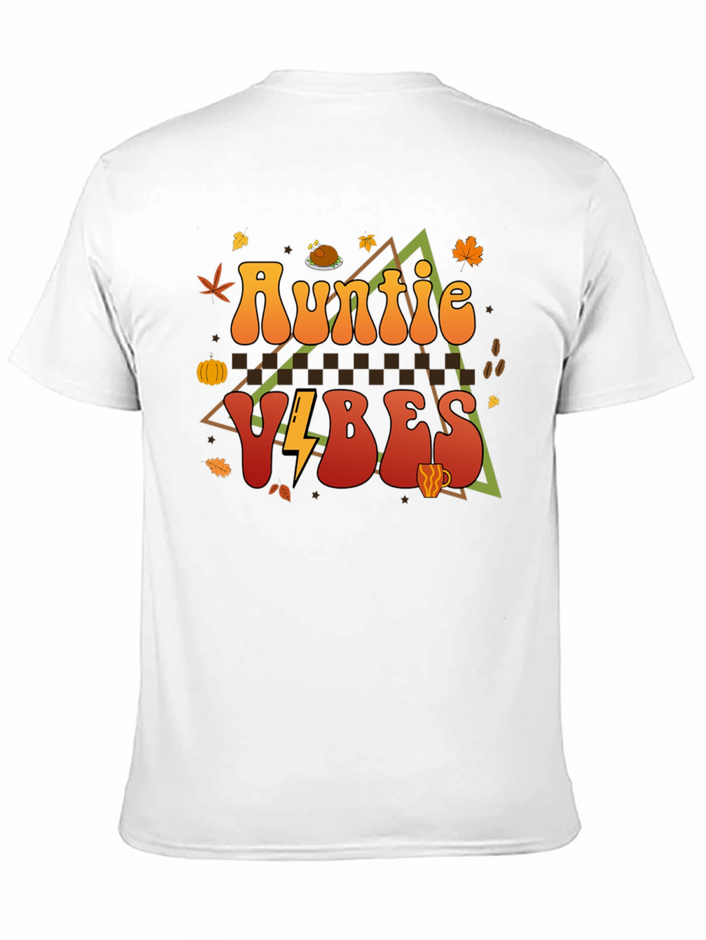 Auntie Vibes Thanksgiving Graphic T-Shirt