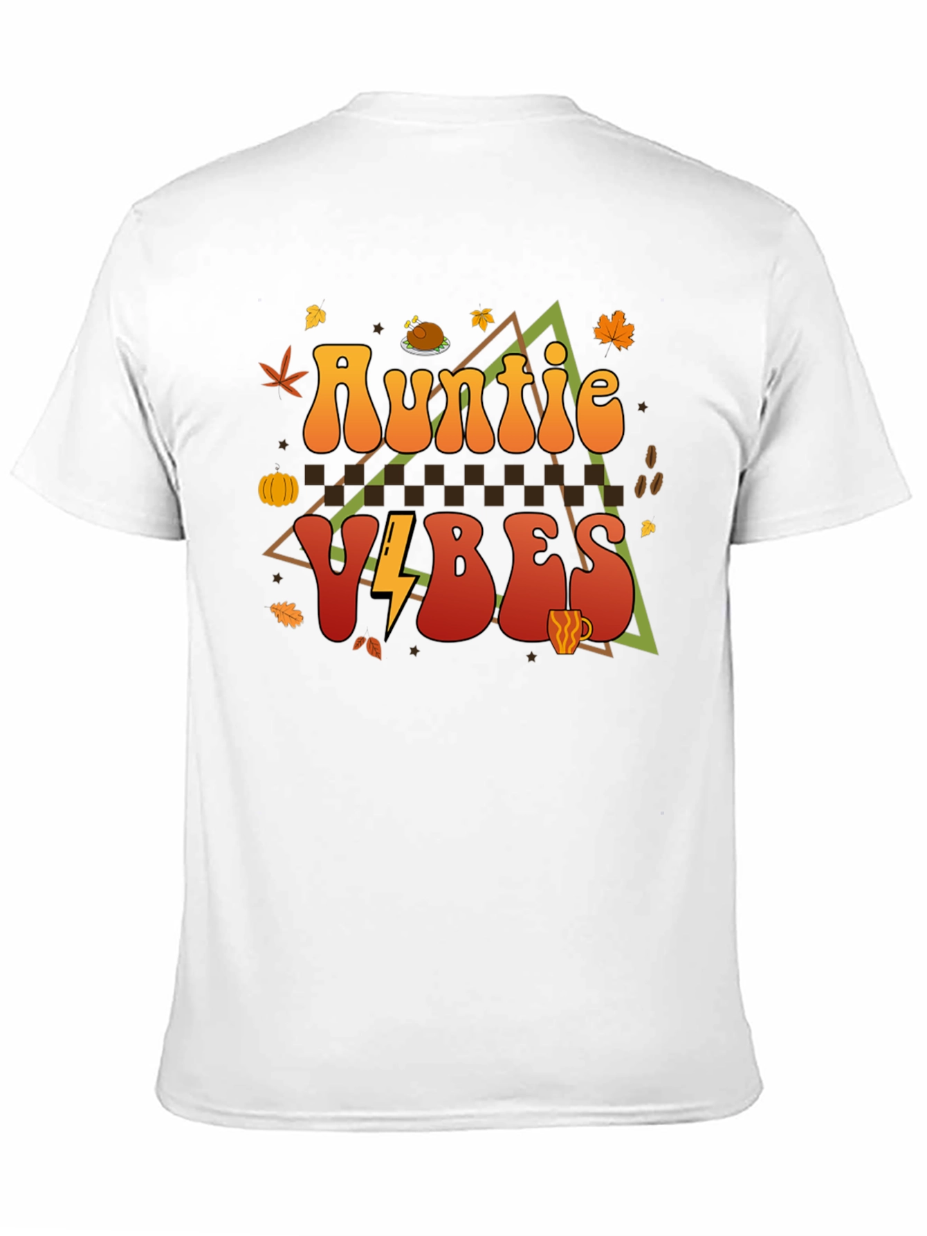 Auntie Vibes Thanksgiving Graphic T-Shirt