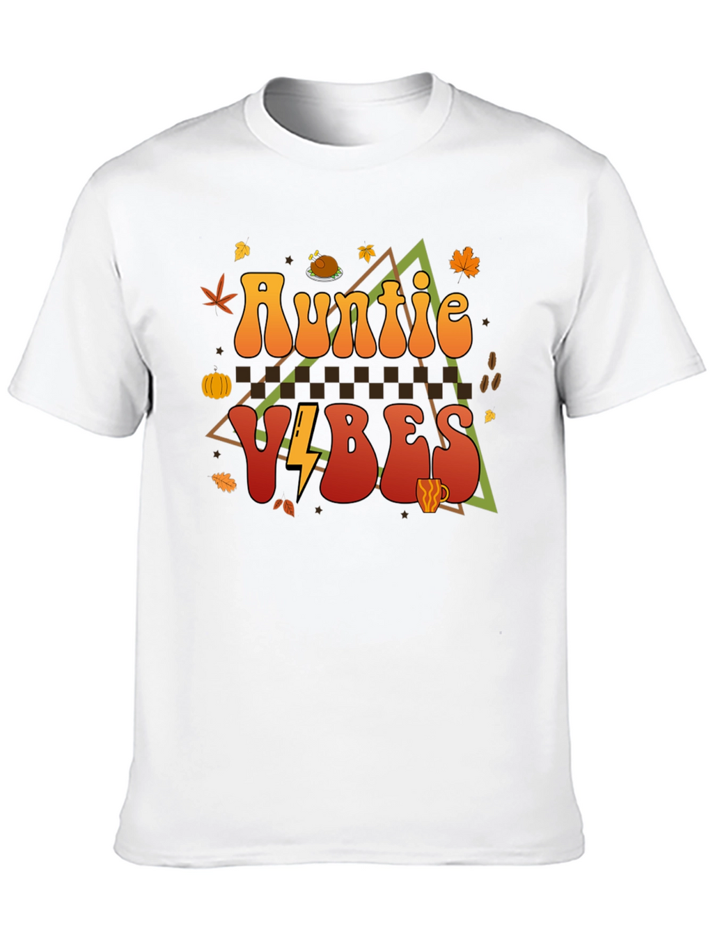 Auntie Vibes Thanksgiving Graphic T-Shirt