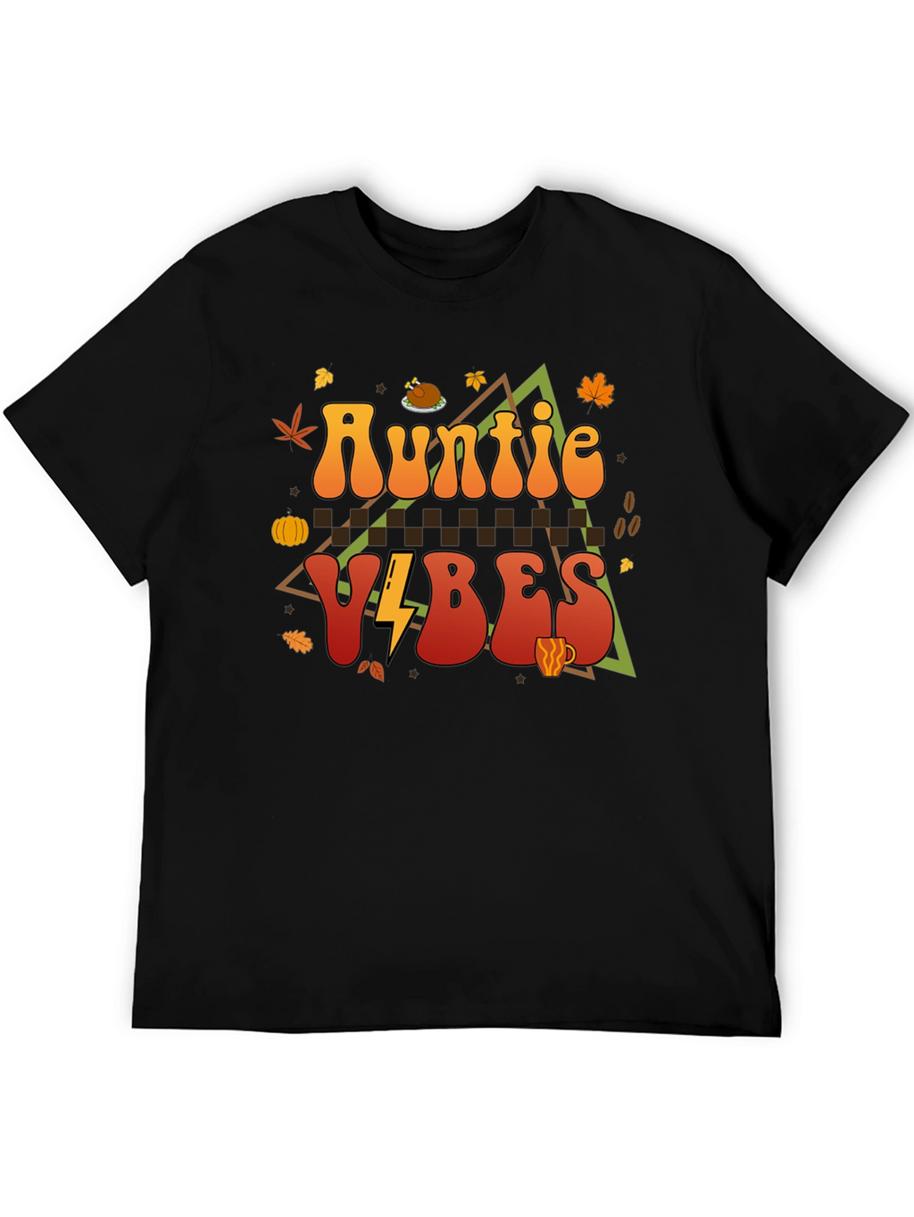 Auntie Vibes Thanksgiving Graphic T-Shirt