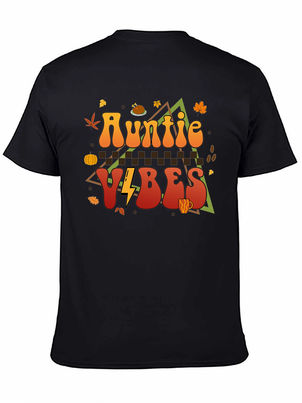 Auntie Vibes Thanksgiving Graphic T-Shirt
