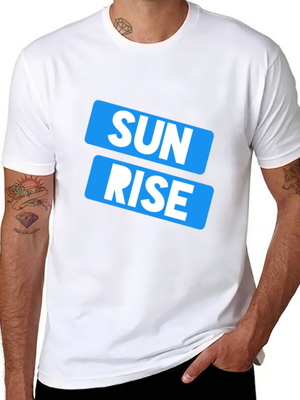 Sunrise Graphic Print Crew Neck Mens T-Shirt