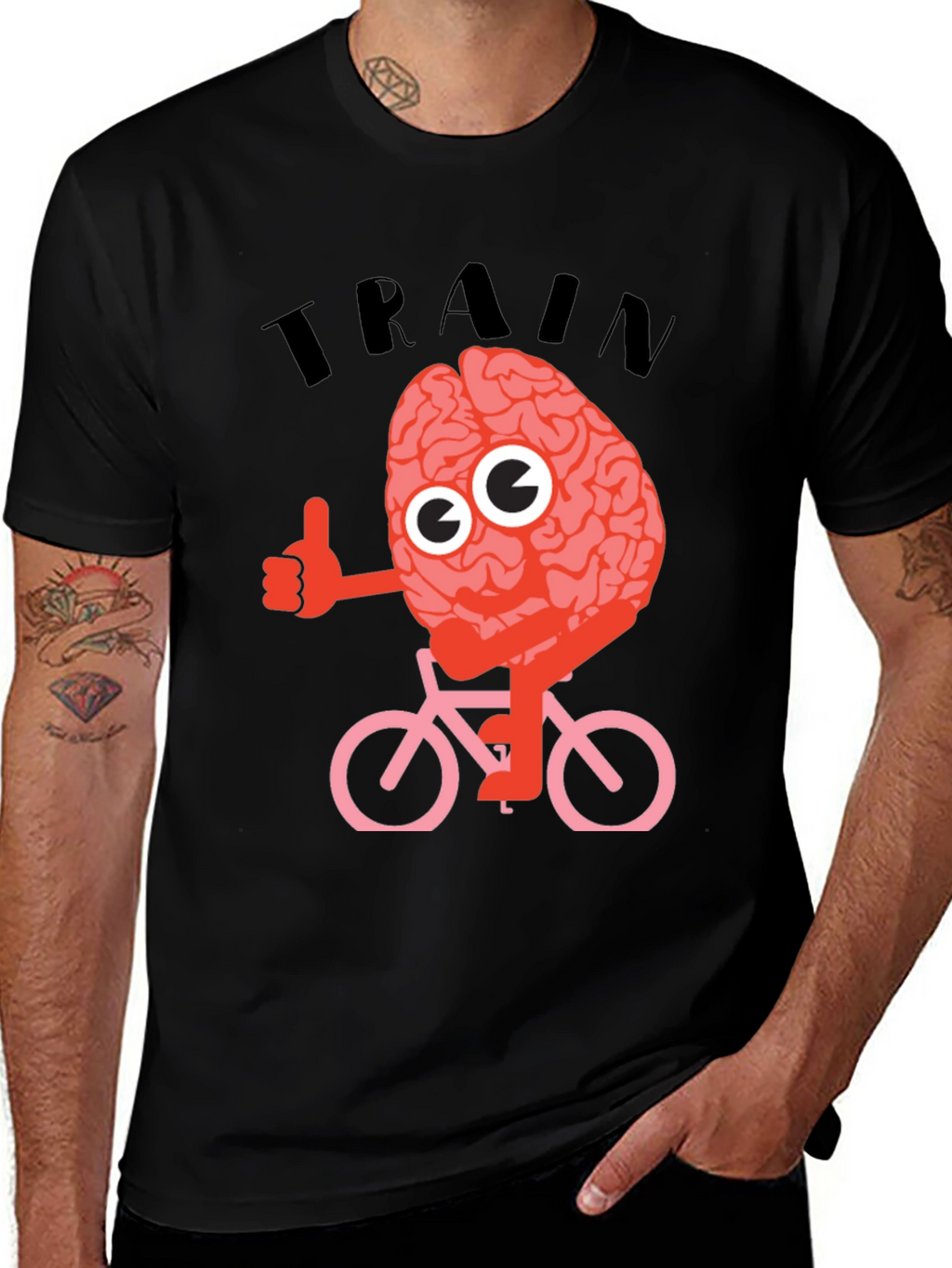 Train Your Brain T-Shirt - Cycling Brain