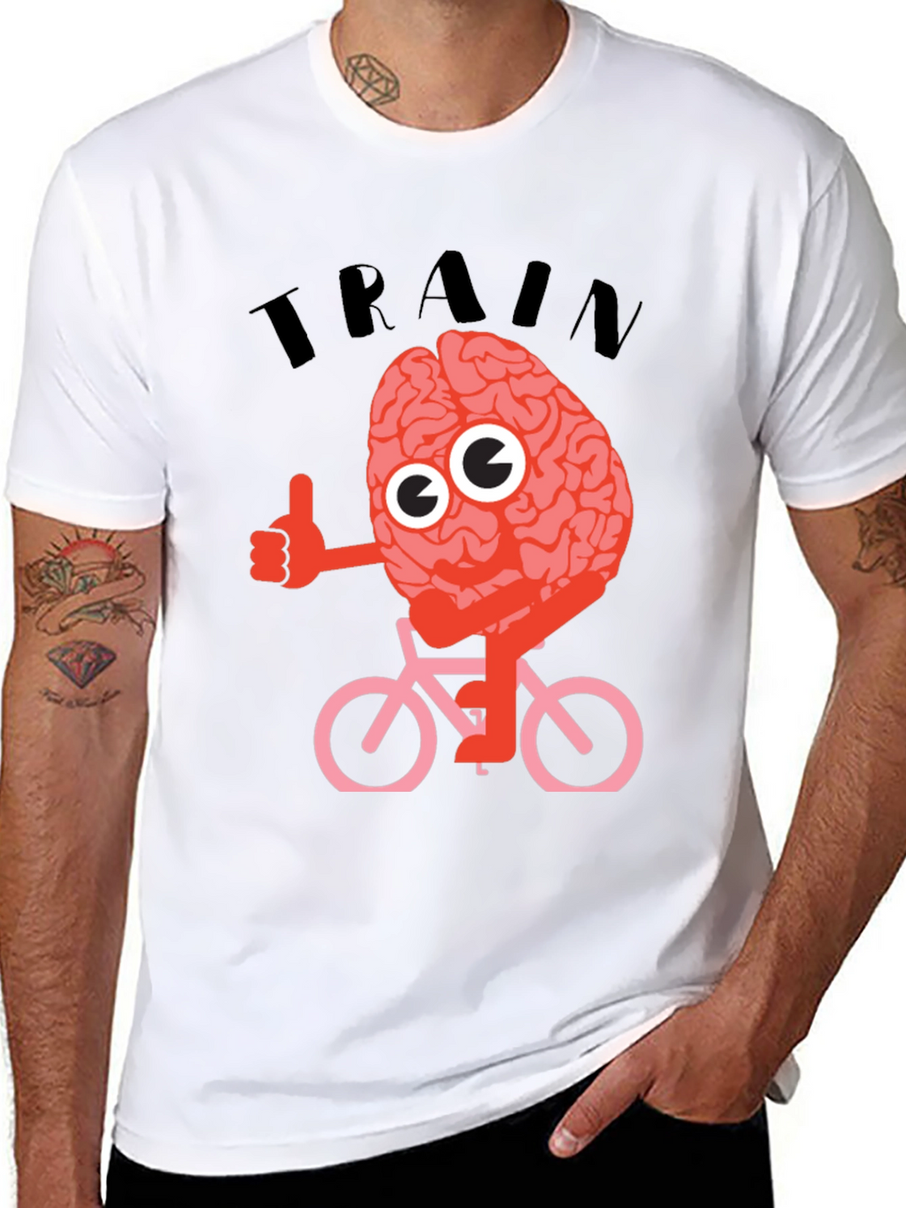 Train Your Brain T-Shirt - Cycling Brain