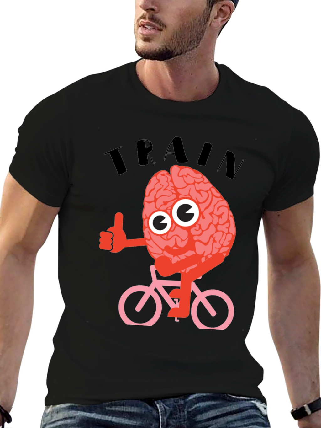 Train Your Brain T-Shirt - Cycling Brain