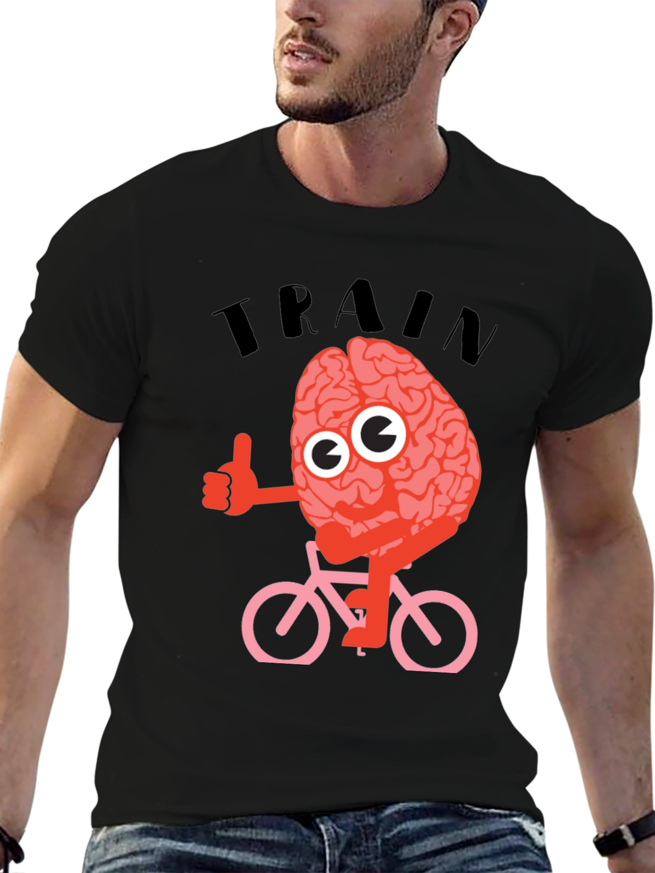 Train Your Brain T-Shirt - Cycling Brain