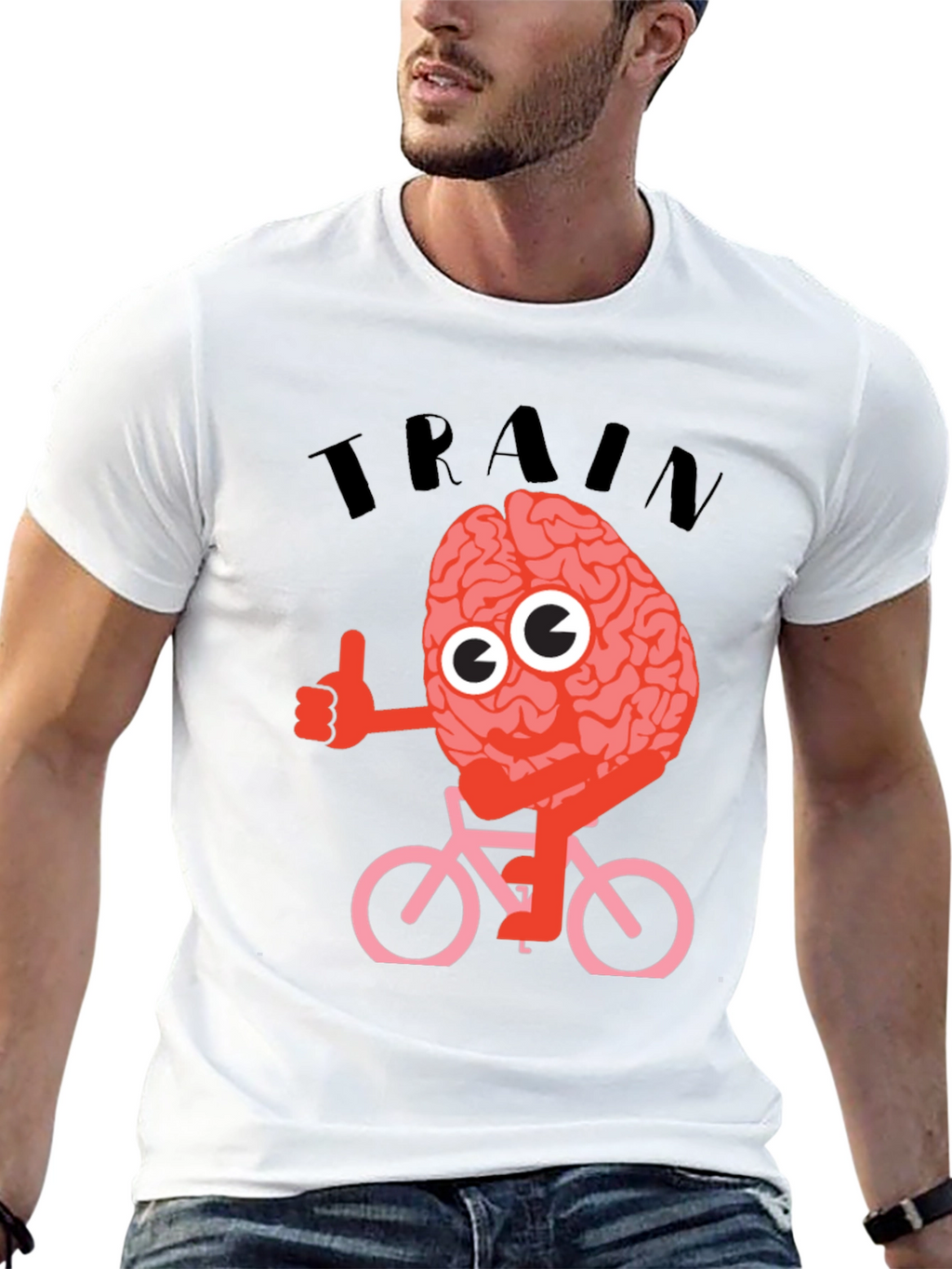 Train Your Brain T-Shirt - Cycling Brain