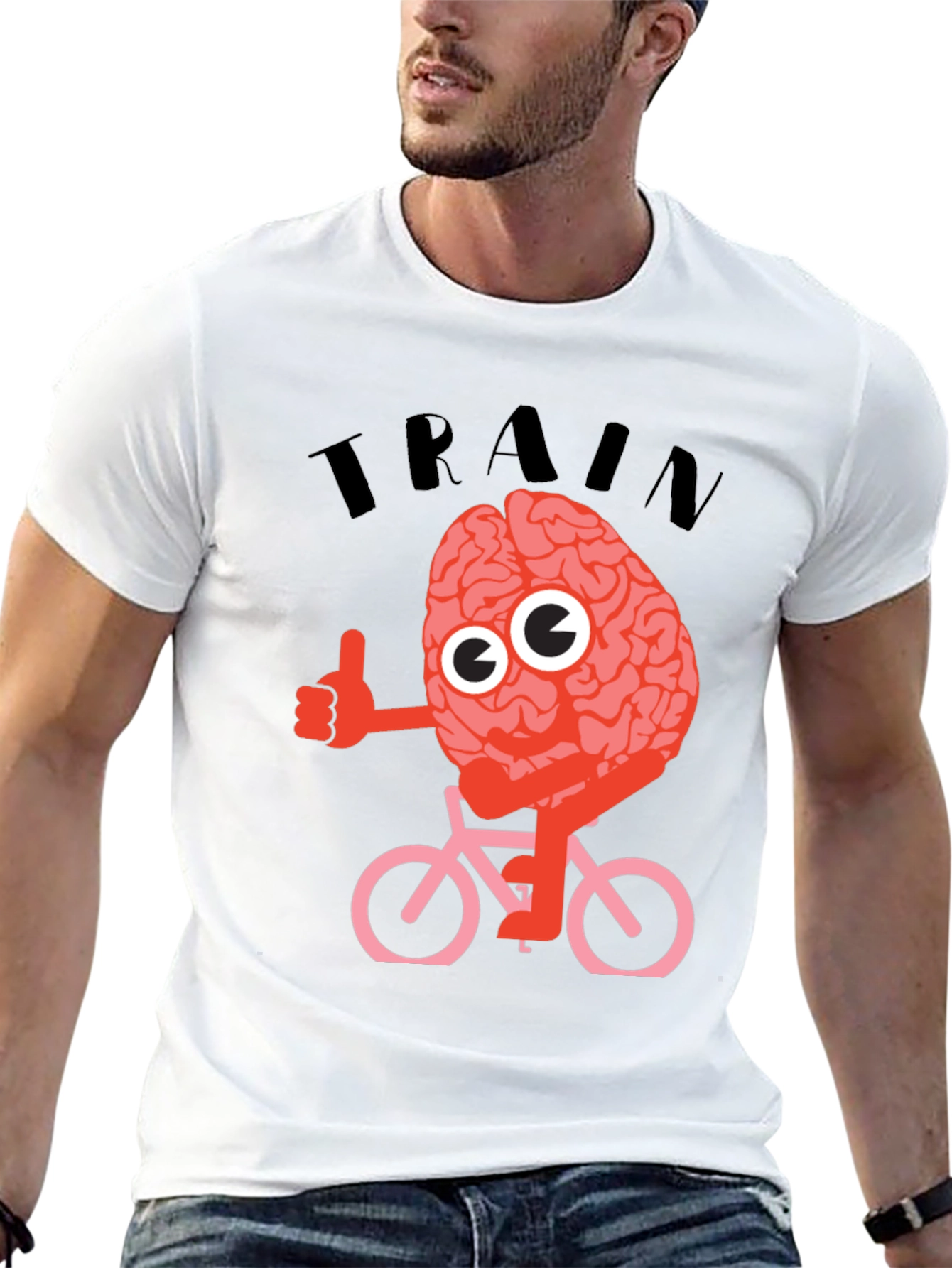 Train Your Brain T-Shirt - Cycling Brain