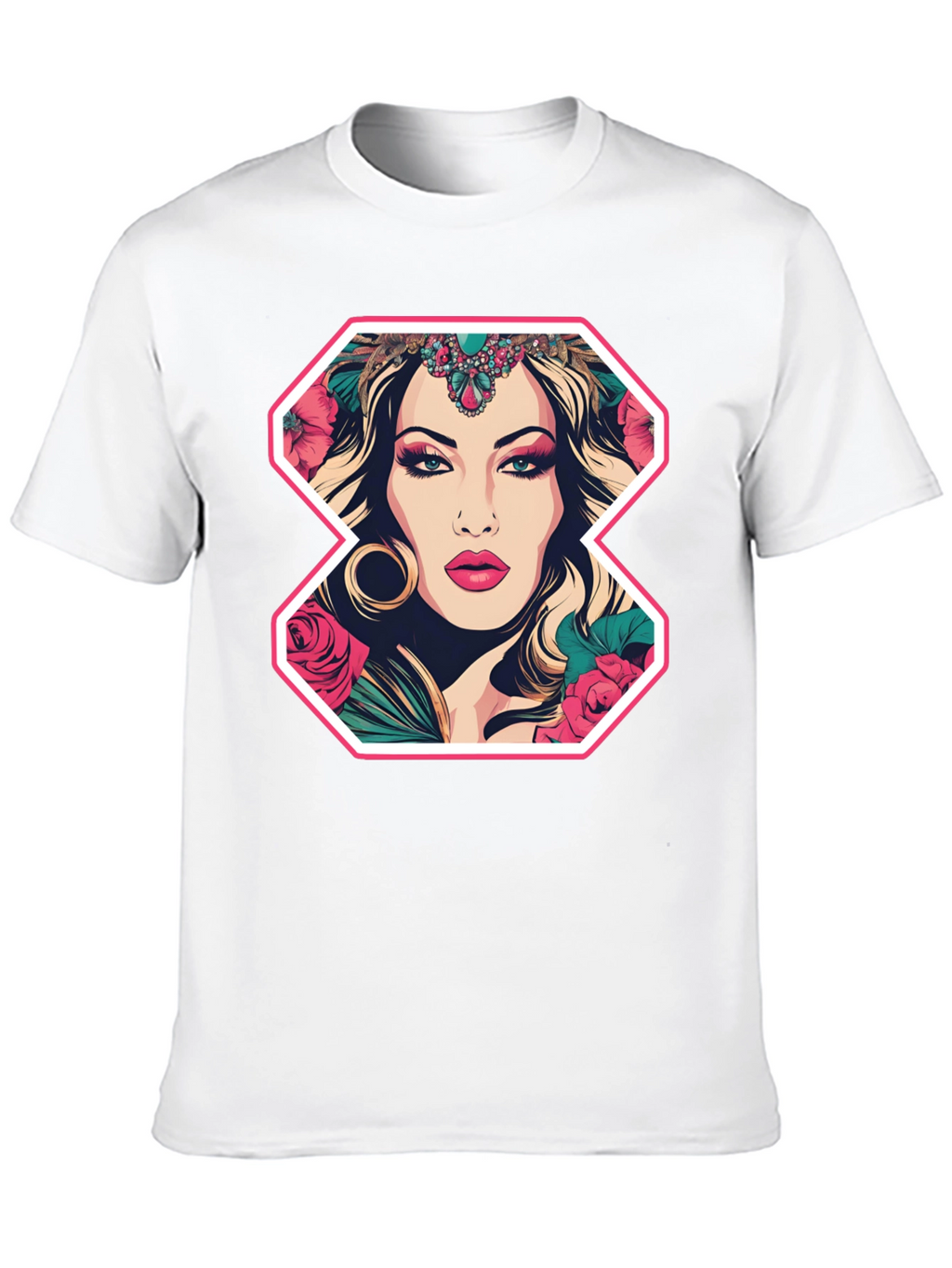 Floral Goddess Graphic Tee - Bold Fashion Statement
