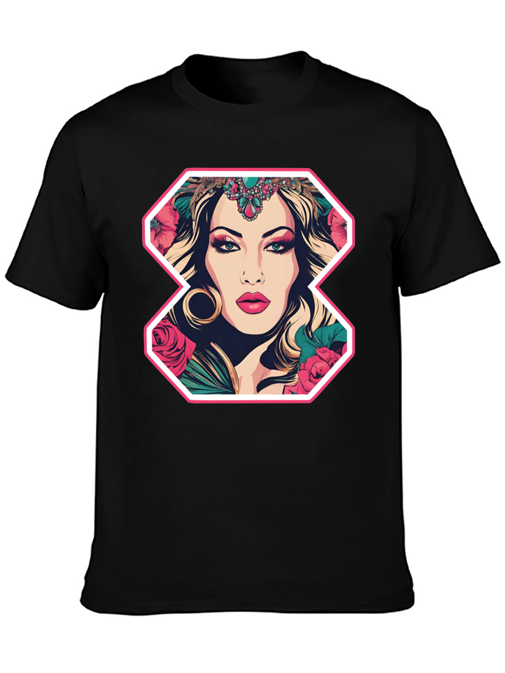 Floral Goddess Graphic Tee - Bold Fashion Statement