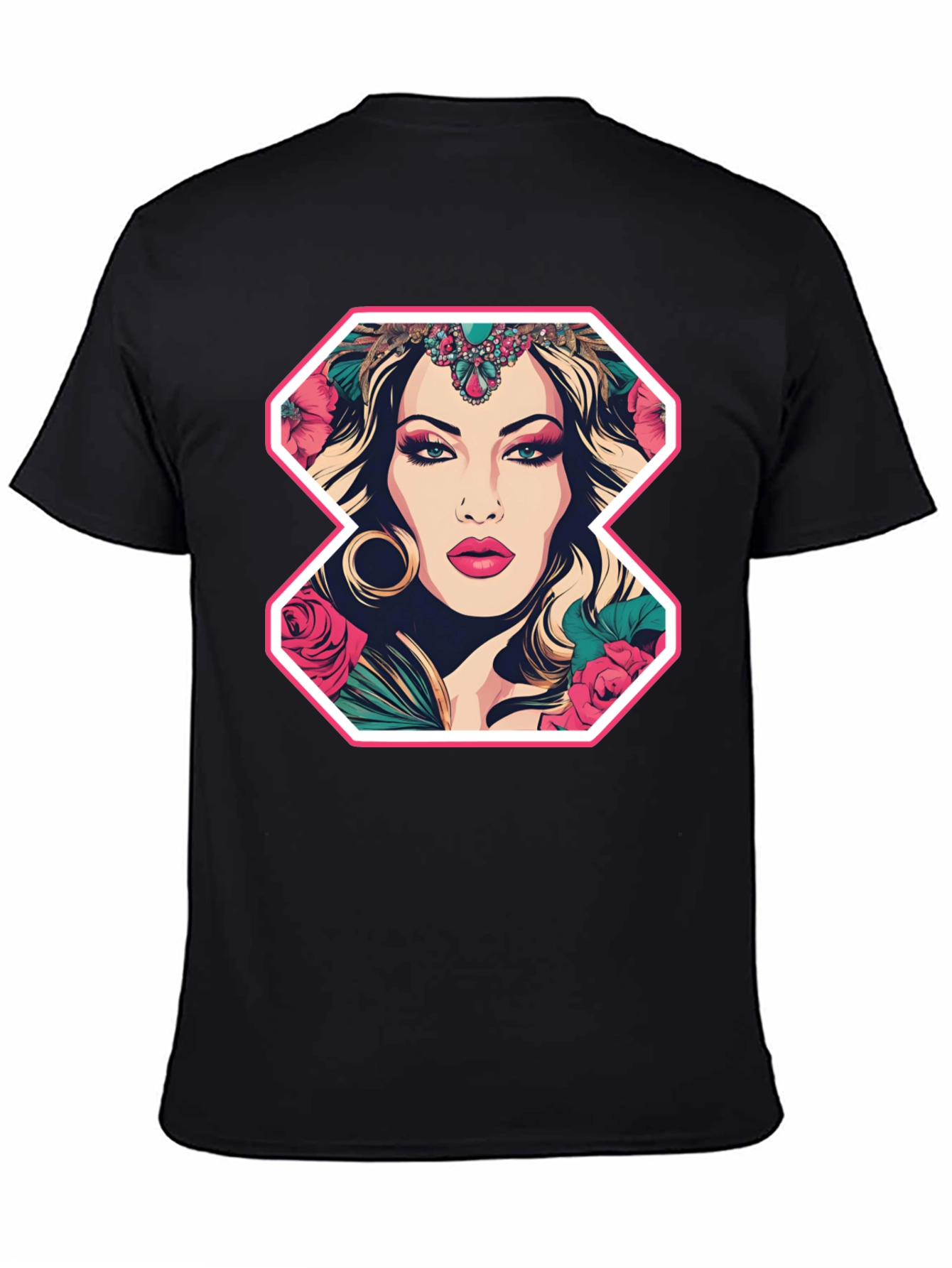Floral Goddess Graphic Tee - Bold Fashion Statement