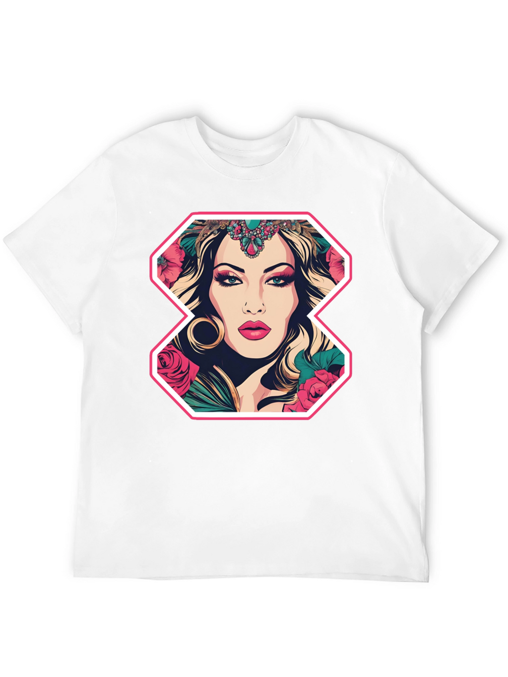 Floral Goddess Graphic Tee - Bold Fashion Statement