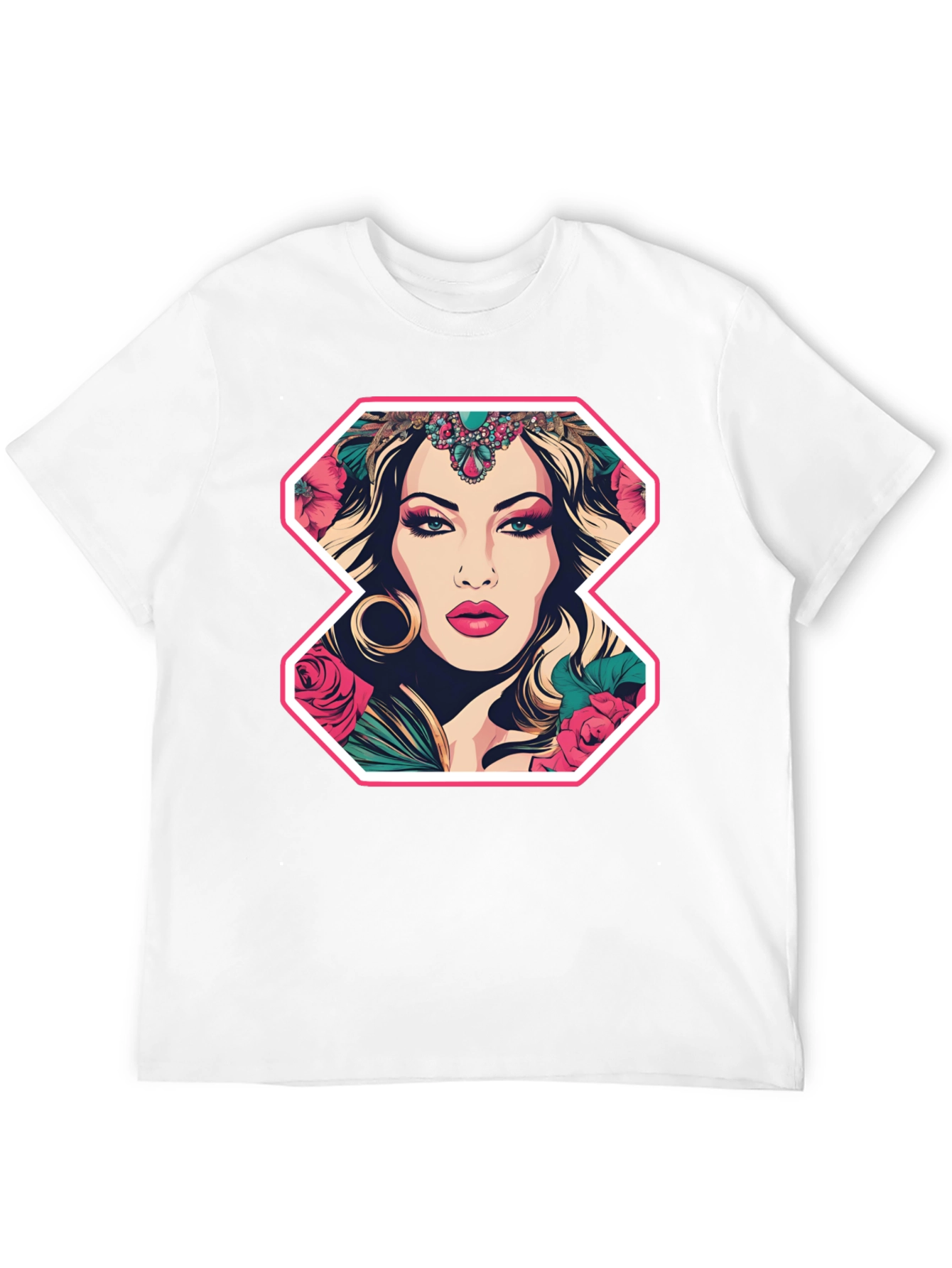Floral Goddess Graphic Tee - Bold Fashion Statement