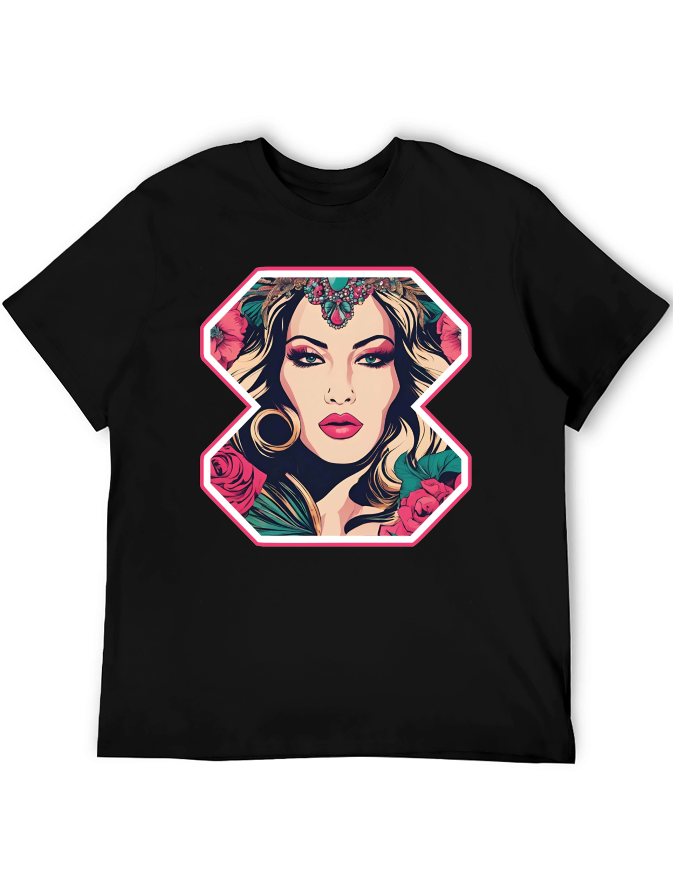 Floral Goddess Graphic Tee - Bold Fashion Statement