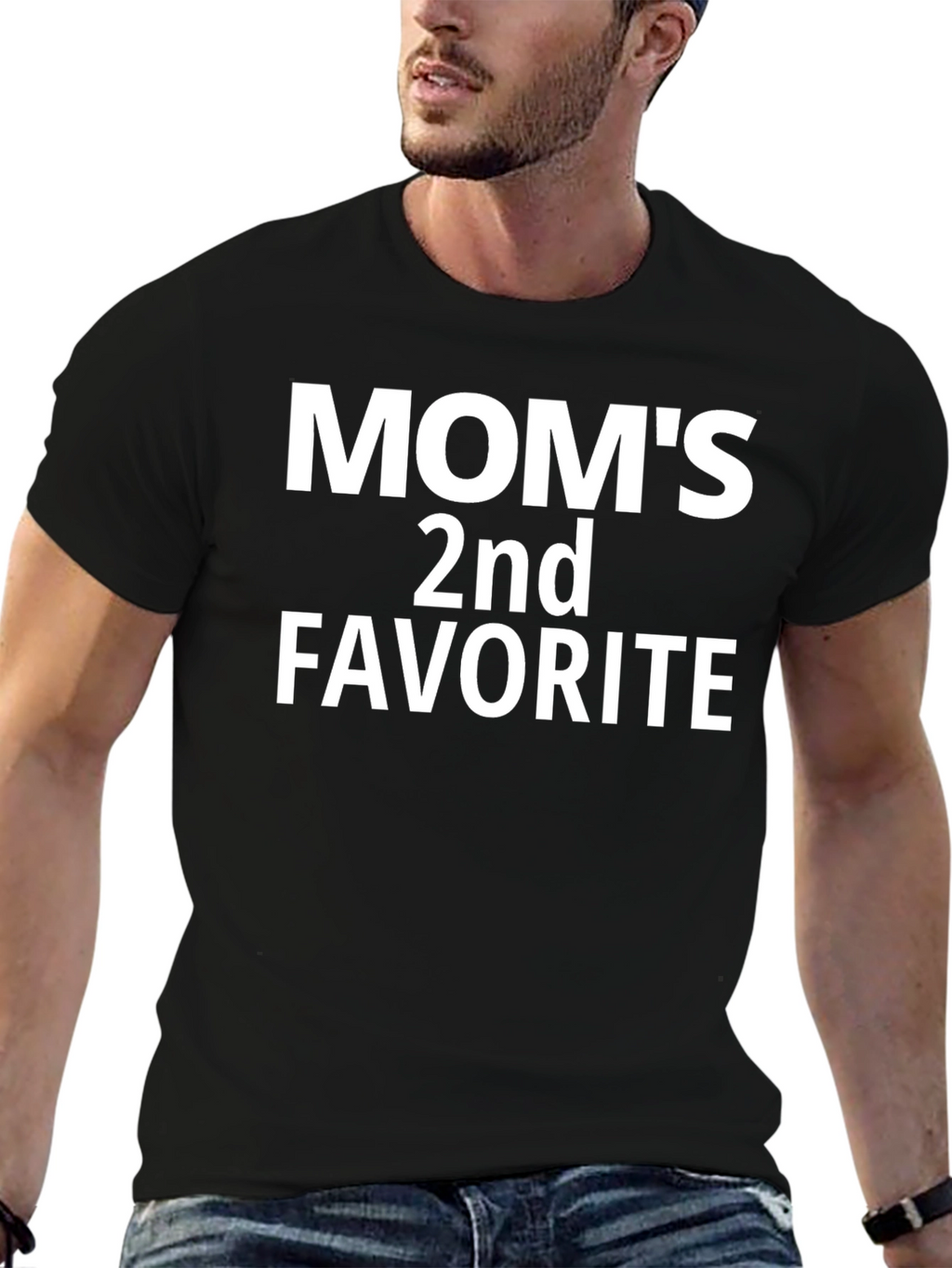 Moms 2nd Favorite Black T-Shirt
