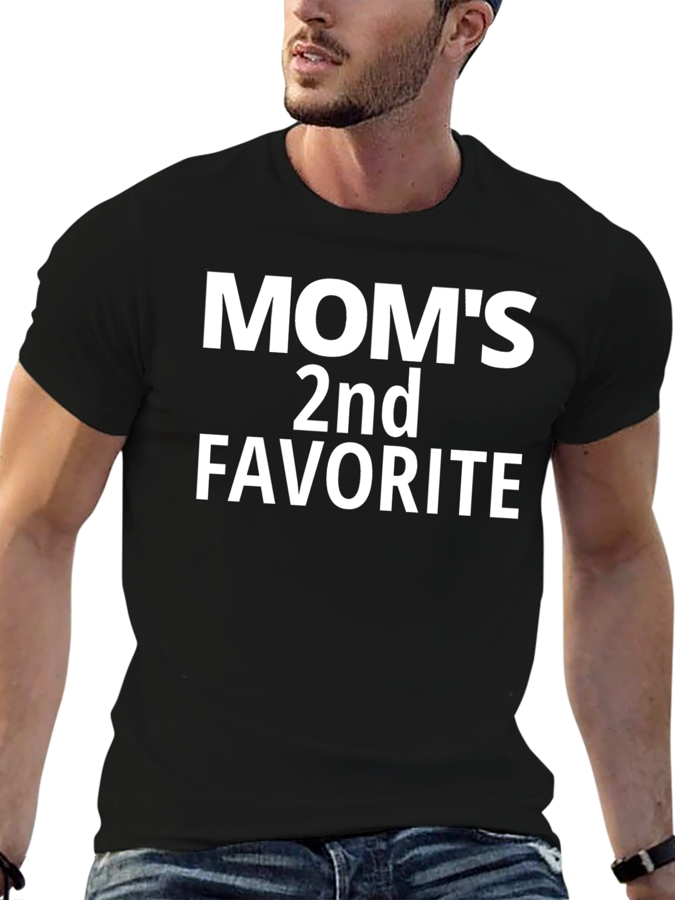 Moms 2nd Favorite Black T-Shirt