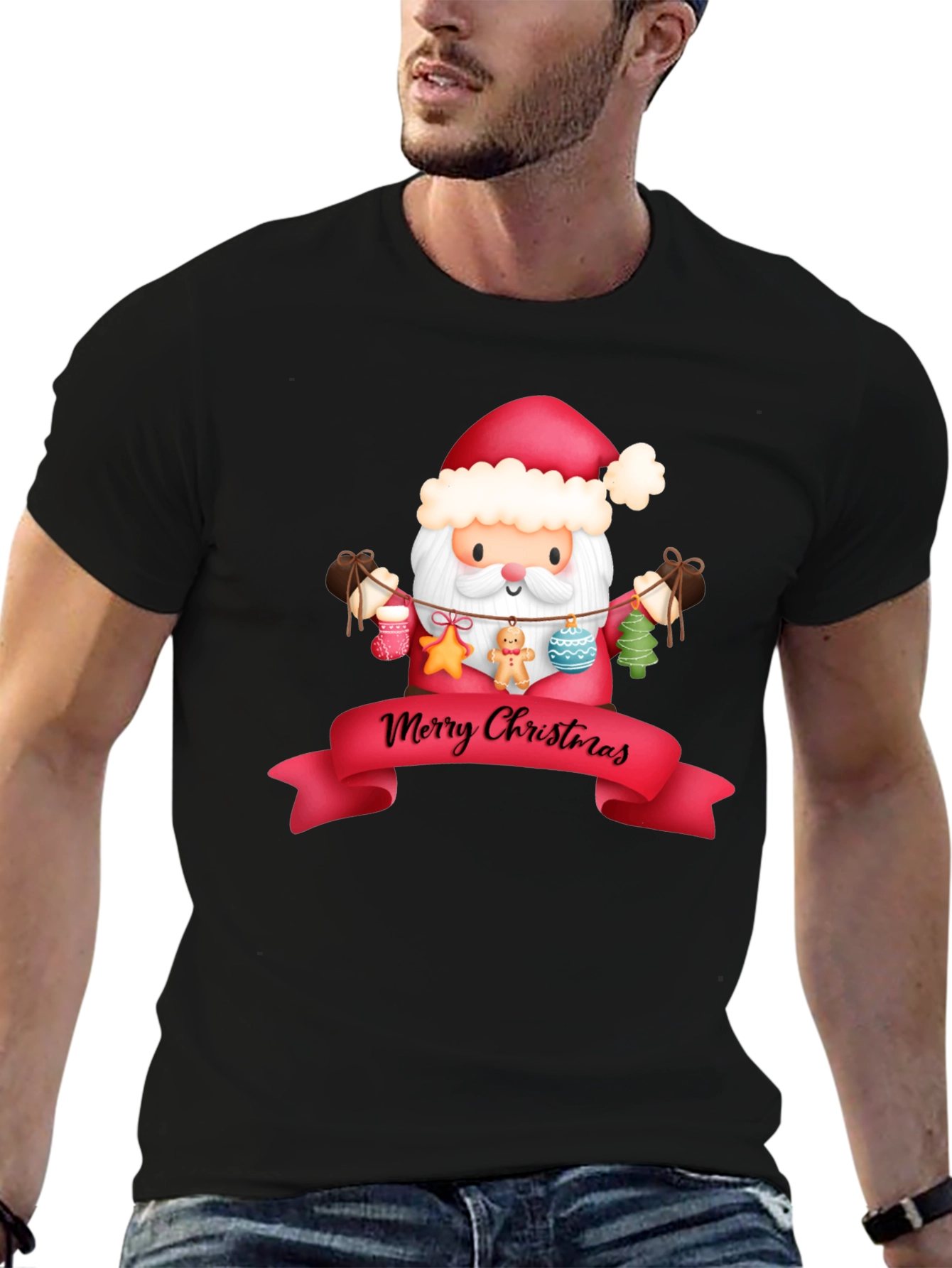 Merry Christmas Santa Graphic T-Shirt