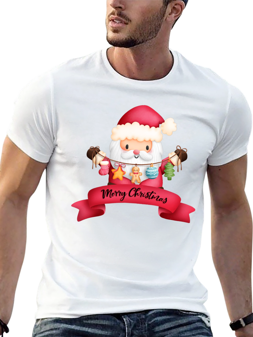 Merry Christmas Santa Graphic T-Shirt