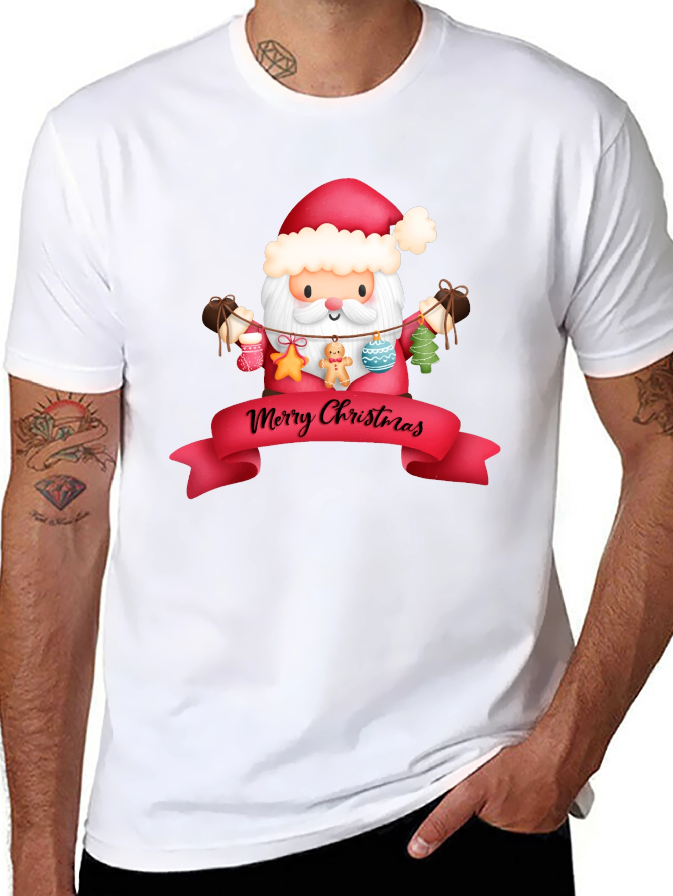 Merry Christmas Santa Graphic T-Shirt