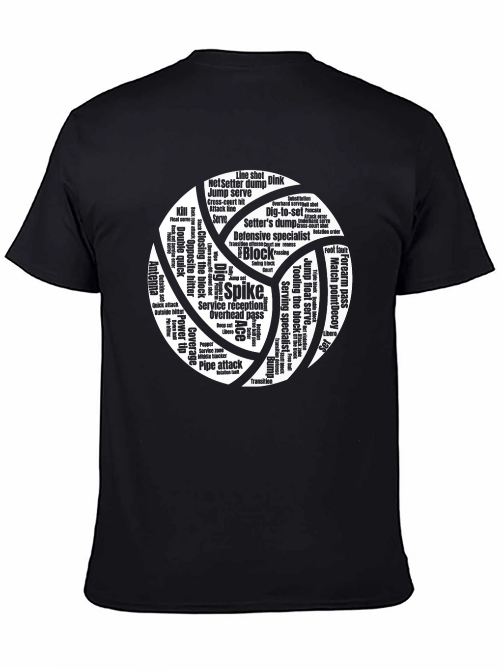 Volleyball Word Art Graphic T-Shirt