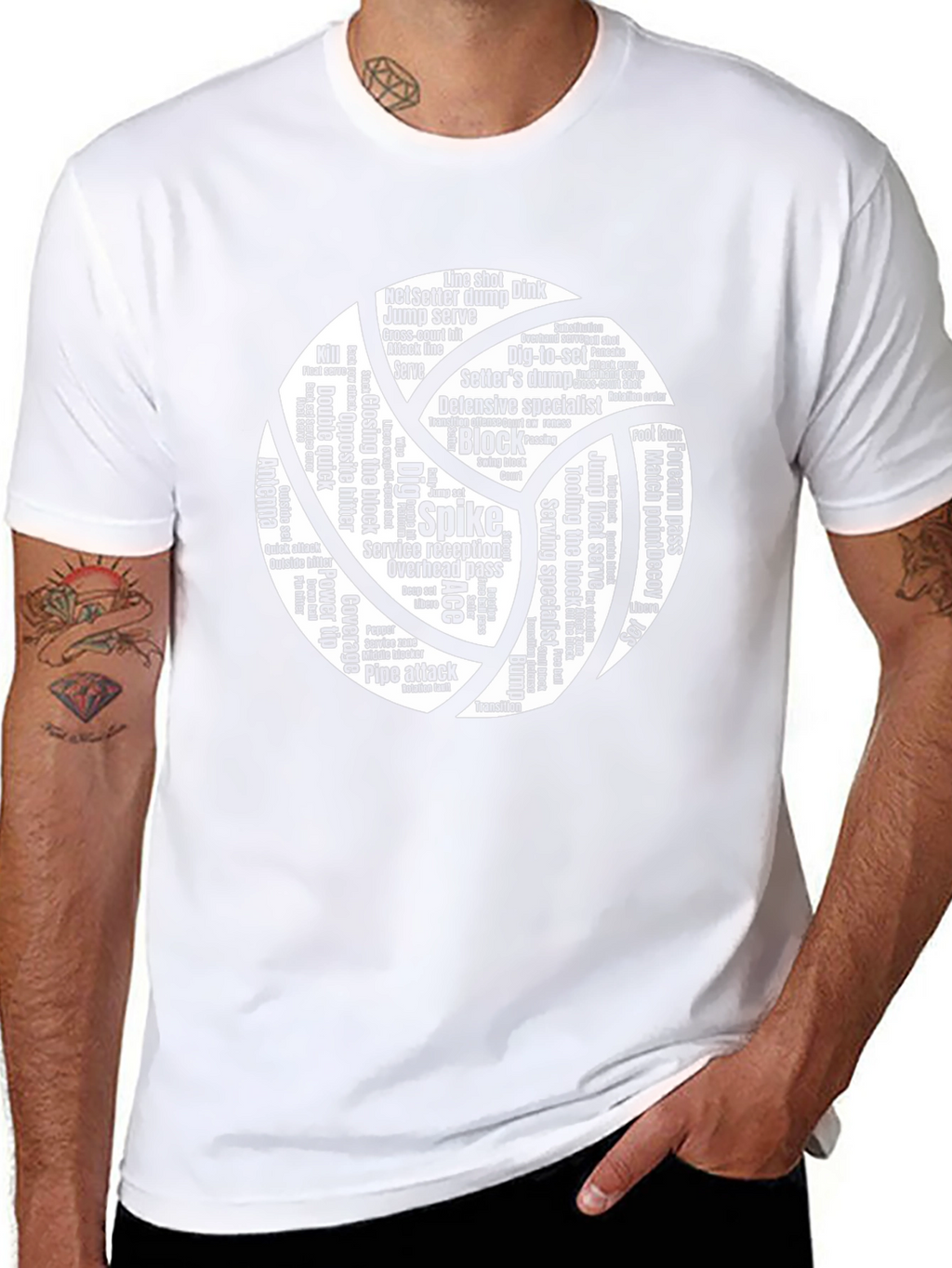 Volleyball Word Art Graphic T-Shirt