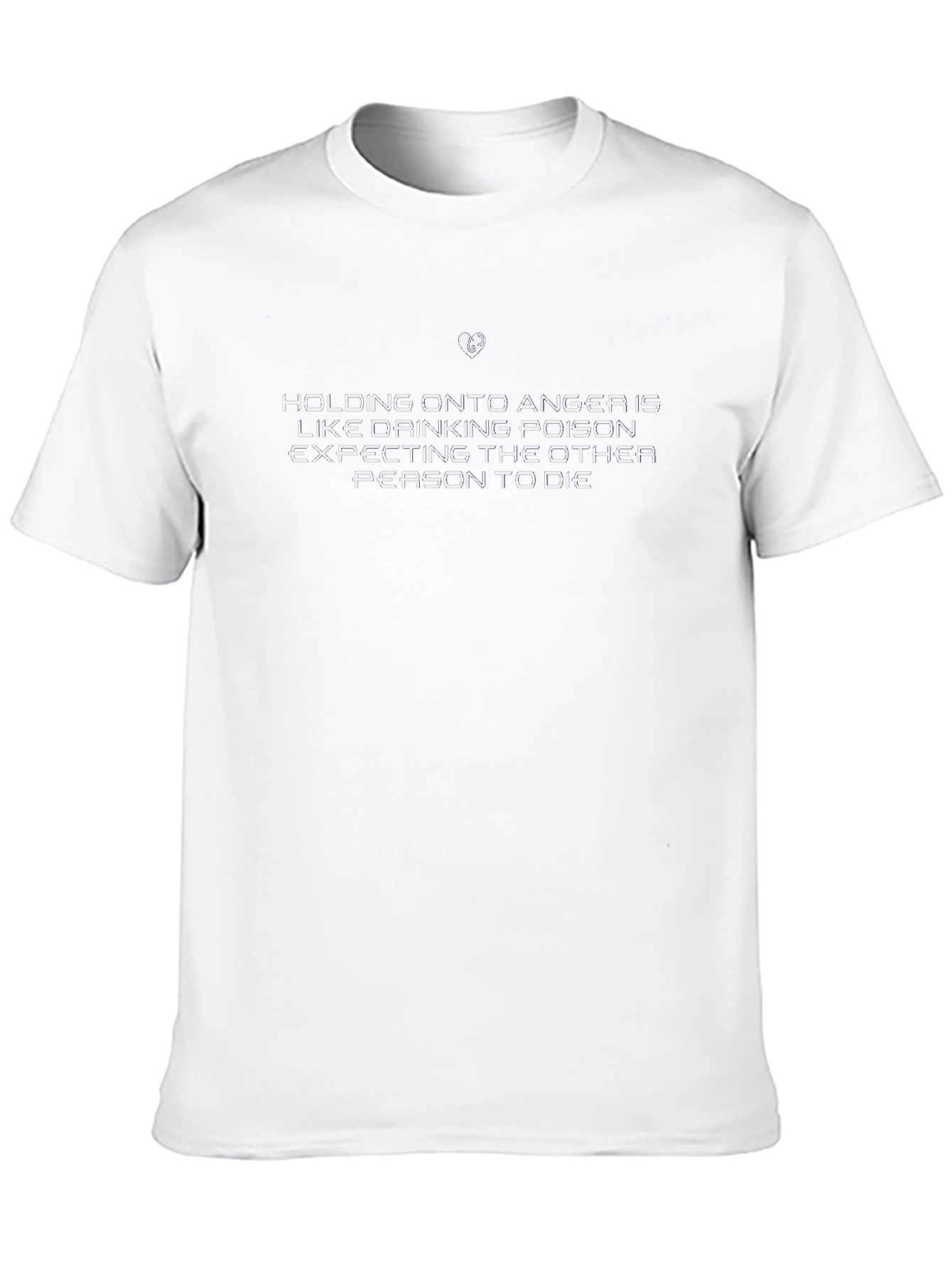 Motivational Black T-Shirt - Holding Onto Anger Quote