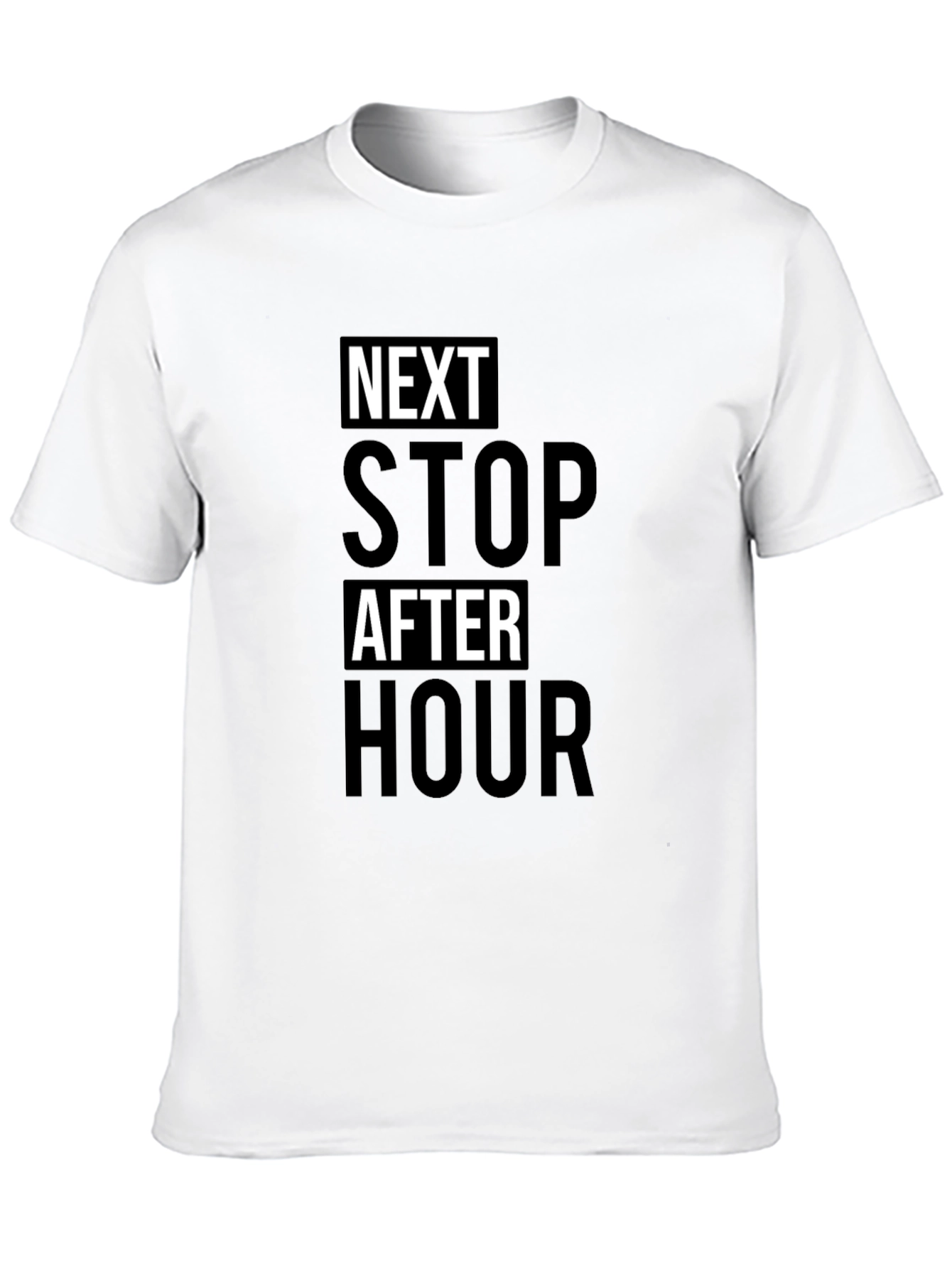 Next Stop After Hour Black T-Shirt