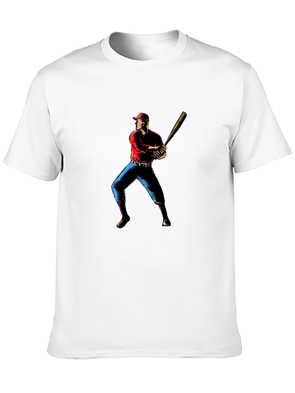 Baseball Player Graphic Black T-Shirt