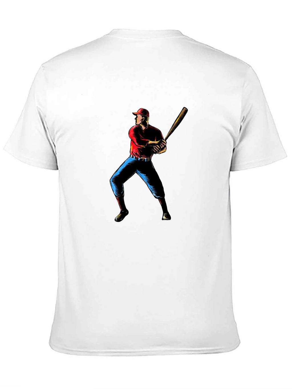 Baseball Player Graphic Black T-Shirt
