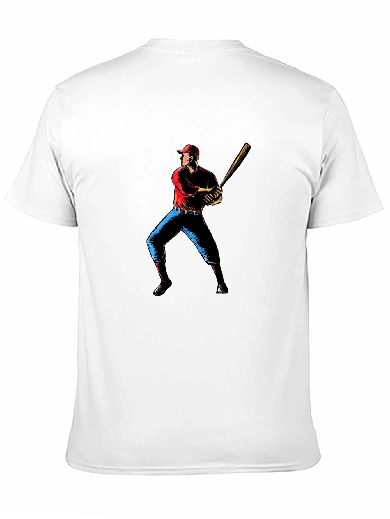Baseball Player Graphic Black T-Shirt