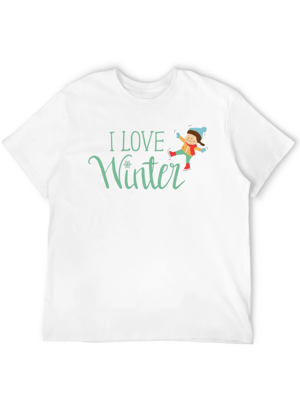 I Love Winter T-Shirt - Black Graphic Tee