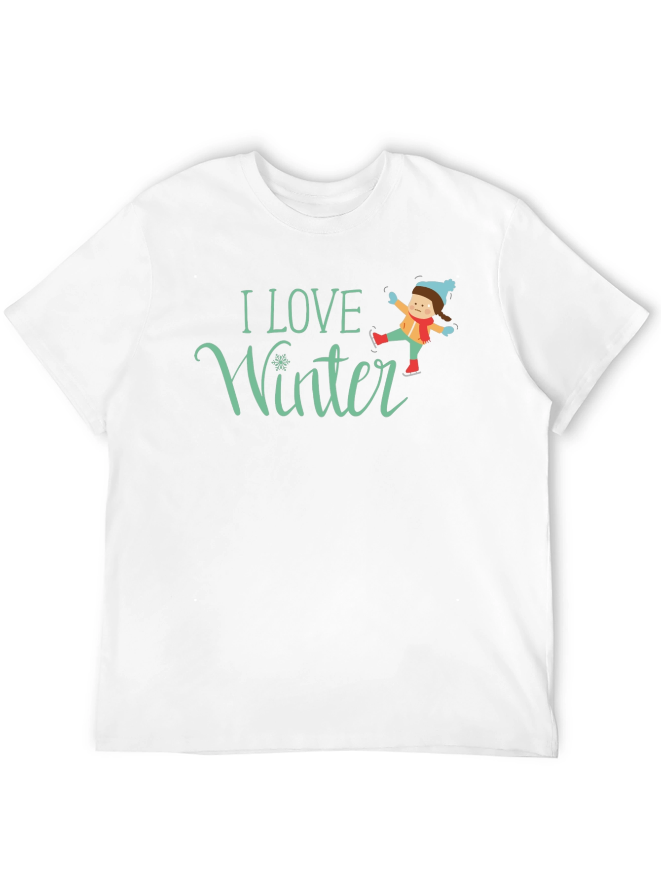 I Love Winter T-Shirt - Black Graphic Tee