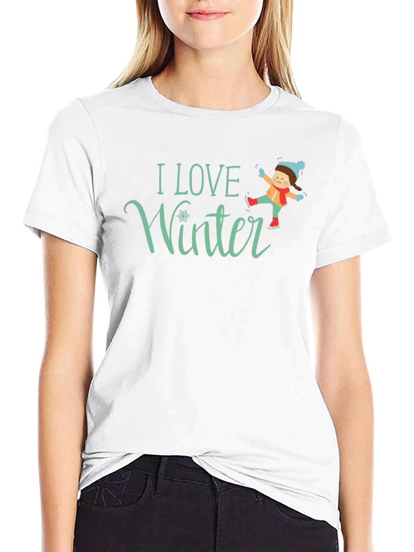 I Love Winter T-Shirt - Black Graphic Tee