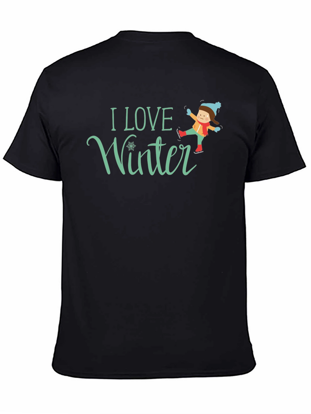 I Love Winter T-Shirt - Black Graphic Tee
