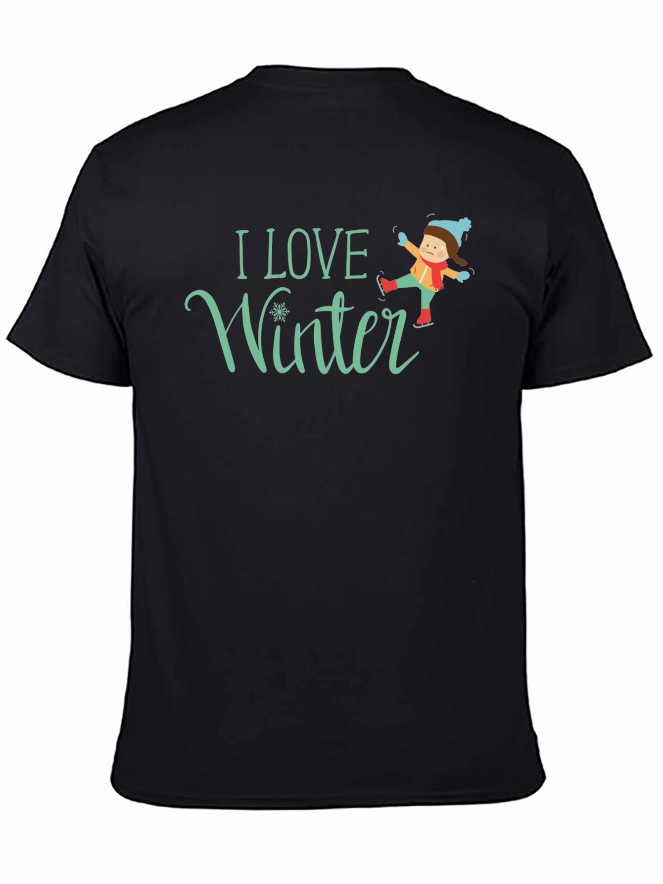 I Love Winter T-Shirt - Black Graphic Tee