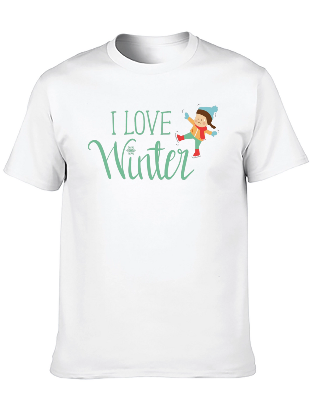 I Love Winter T-Shirt - Black Graphic Tee