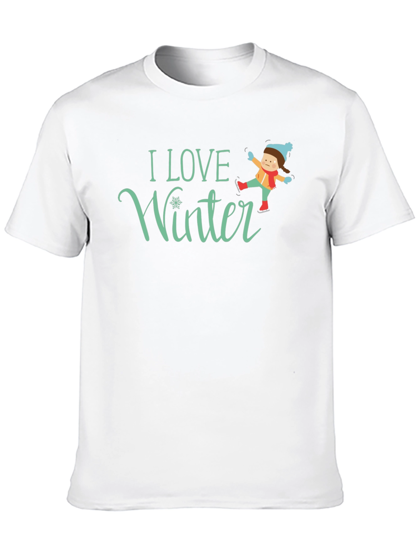 I Love Winter T-Shirt - Black Graphic Tee