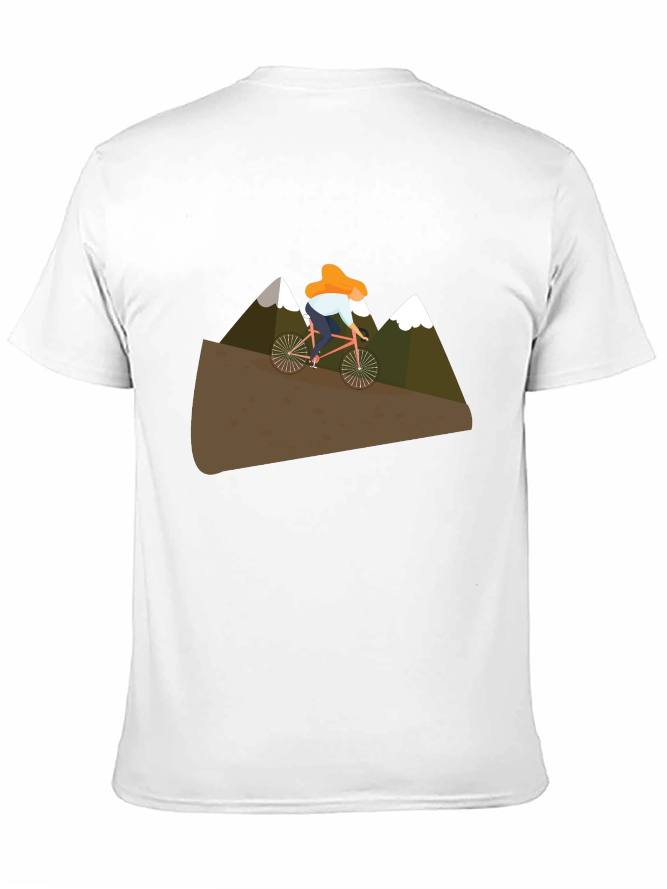 Mountain Biker Graphic Tee - Black Cotton T-Shirt