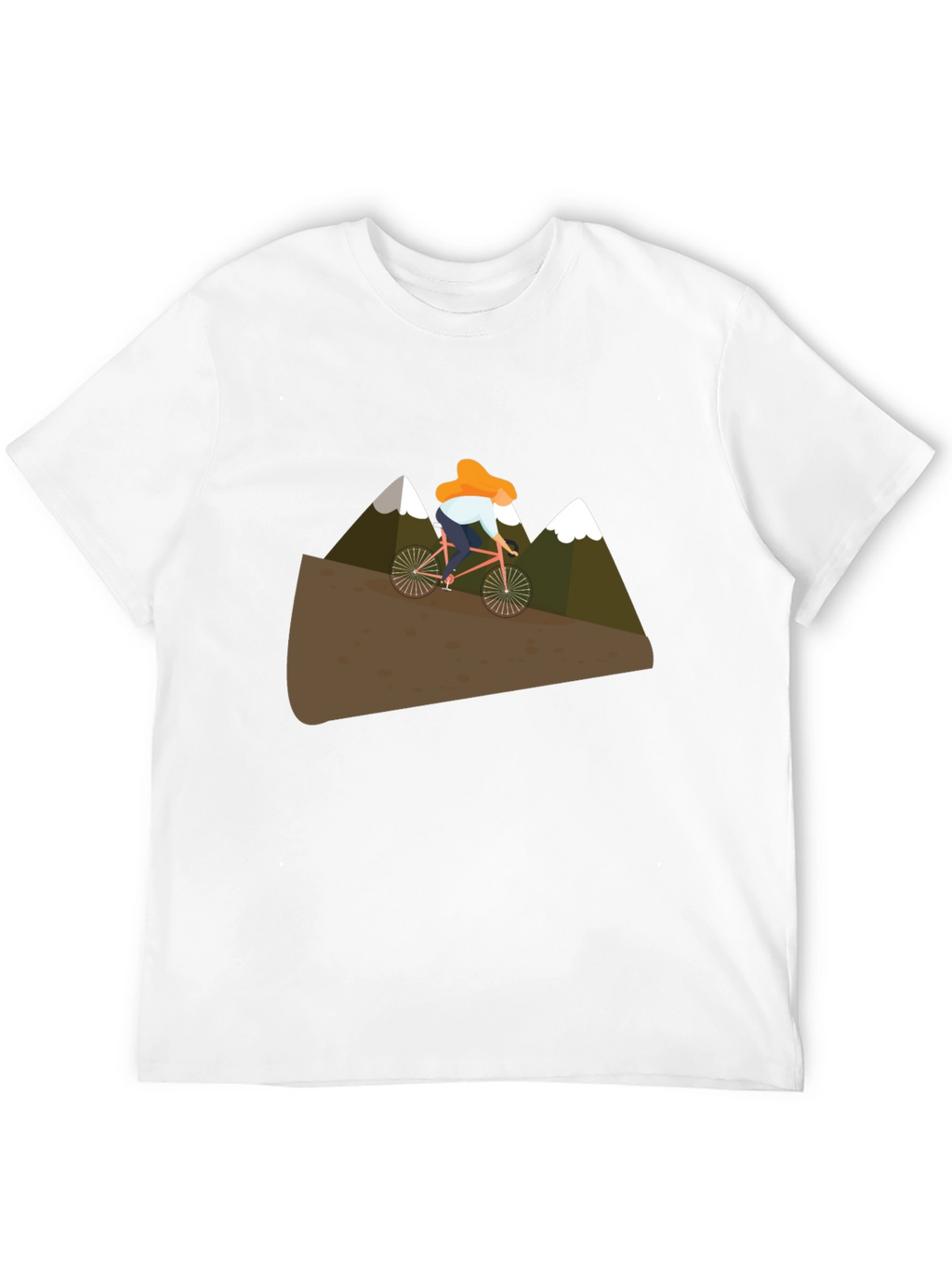 Mountain Biker Graphic Tee - Black Cotton T-Shirt